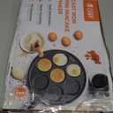 Commercial CHEF Cast Iron Pancake Pan, Silver Dollar Pancake Griddle, Easy to Clean & Heats Evenly, Makes 7 Mini Silver Dollar Pancakes (9)