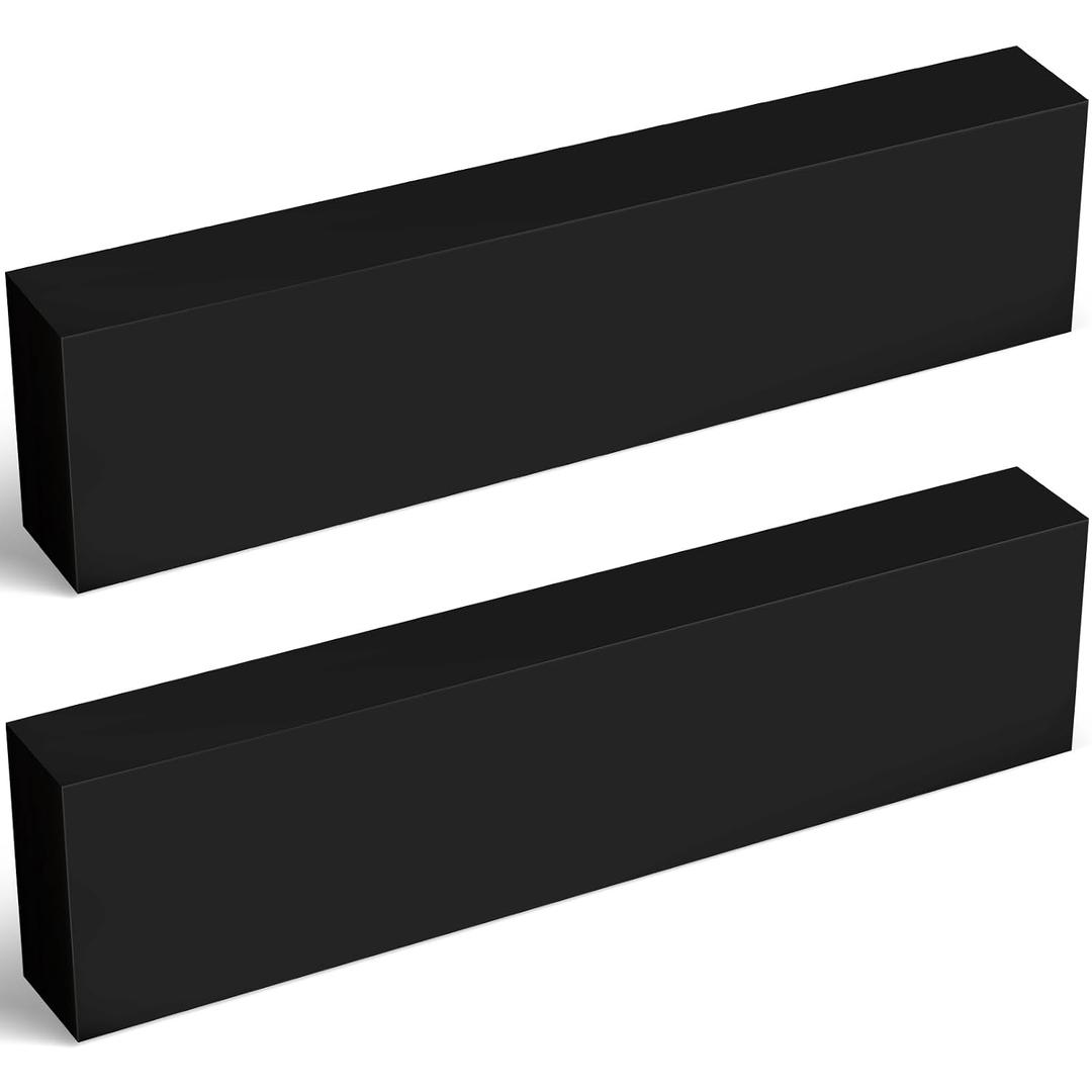 Colingmill 2 Pcs HDPE Plastic Block 2" x 3" x 12", Polyethylene Solid Plastic Block for Machining, Home Floor Improvement, Prototyping, DIY Projects, Engineering (Black)