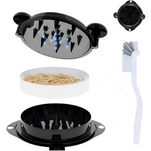 Chicken Shredder Tool Twist Pro - Large Meat Shredder for Chicken Breast, Pulled Pork, Beef with Upgraded Stainless Steel Spikes Wall Mounted Design BPA-Free Kitchen Essentials Gadgets (Black/Black)