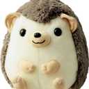 Cute Hedgehog Stuffed Animal Plush Body Pillow - 13.7'' Gray Kawaii Hedgehog Plushie Throw Pillow, Chubby Soft Plush Toy Doll, for Him & Her (Gray, Medium)