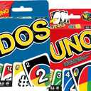 Mattel Toys, UNO Card Game And Mattel Games DOS Family Card Game, From the Makers of UNO, with 108 Cards, Makes a Great Game for 7 Year Olds and Up