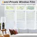Haton Window Privacy Film, Frosted Glass Privacy Window Clings, Sun Blocking Frosting Opaque Coverings, Static Cling Removable Decorative Stickers for Home Door, Non-Adhesive 23.6" x 157.4"