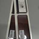 2 x Rustic Toilet Paper Holder Wall Mount - 6.69"x2.95" Solid Wood Bathroom Tissue Paper Roll Hoder with 5.7" Stainless Steel Rod, Farmhouse Paper Towel Holder for Small Space