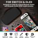 Orzly Carry Case Compatible with Nintendo Switch and New Switch OLED Console - Black Protective Hard Portable Travel Carry Case Shell Pouch with Pockets for Accessories and Games
