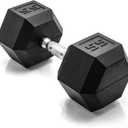 CAP Barbell Coated Hex Dumbbell Weight | Multiple Options (55 lb)