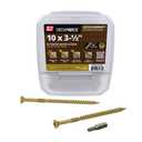 Grip-Rite DeckForce Exterior Wood Screws for Decks and Fences - Nano Coated - T-17 Autopilot Tip - Gold Deck Screws - #10 x 3-1/2" - 5 Lb Box - GRDF312STGD5