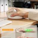 SABLUTE MAM3 Ergonomic Mouse, Rechargeable Wireless Vertical Mouse with 4 Adjustable DPI for Small/Medium Hands, Dual-Device Connectivity for Computer/PC/Laptop,Bluetooth Mouse for Window,Mac OS,Beige
