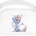 Birthday Gifts for 6 7 8 9 10 11 12 13 14 15 Year Old Girls Gift for Teen Girl Kids Belt Bag Initial Letter Fanny Pack Cute Butterfly Crossbody Bags for Daughter Sister Waist Packs, Initial L