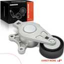 A-Premium Belt Tensioner Assembly with Pulley Compatible with Ford Explorer Edge Flex Fusion Taurus & Lincoln MKS MKT MKX MKZ & Mazda 6 CX-9 & Mercury Sable, Replace# BT4E6B209CC, 7T4E6B209EC