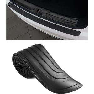 Rear Bumper Protector,Car Accessories Exterior Rubber Non-Slip Car Bumper Protector,35.23x2.83inch Bumper Protection Strip with Strong Adhesive for Protecting Trunk,Fits Most Cars (Black)