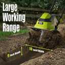 13.5A Electric Tiller, 18" W x 9" D, 24 Steel Tines, Heavy-Duty