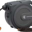 Giraffe Tools Hose Reel 1/2 78 ft, Heavy Duty Retractable Garden Hose Reel with Any Length Lock, Slow Return System, Wall Mounted and 180 Deg Swivel Bracket