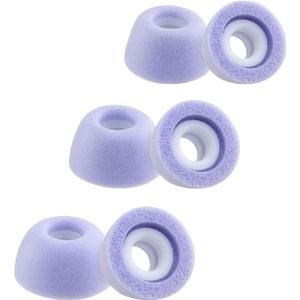 Replacement Foam Eartips for Ray-con Everyday/Fitness/Impact Earbuds, Ultimate Comfort, 3 Pairs (S/M/L, Purple)