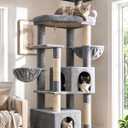 Globlazer Sturdy Cat Tree for Indoor Cats 20 lbs, S68, Cloud Grey