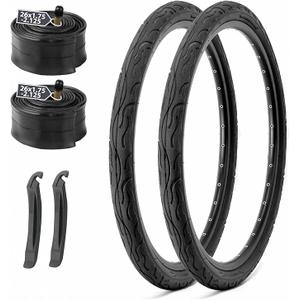 MOHEGIA Cruiser Bike Replacement Tire : 26x2.125 inch (57-559mm) Folding Bicycle Tire for Hybrid Road or Urban City Commuter Cycling