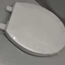 Angol Shiold Round Toilet Seat - Slow Close Hinges, Ergonomic Design with Grip-Tight Bumpers, Safe Easy-Clean PP Material (White, 16.5" Round)