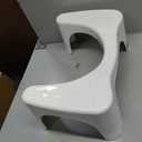 Squatty Potty Simple Curve Bathroom Toilet Stool 7" White