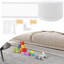 Under Couch Blocker, 4''x39.3ft Under Bed Blocker for Pets, Toy Blockers for Under Furniture with 30 Zip Ties, Couch Accessories (White)