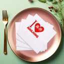 Mah Jongg Cocktail Napkins 50Pcs I Love Mahjong Paper Disposable Napkins For Casual Gatherings & Game Nights - Mahjong-Themed Birthday Party - 5 x 5 - 2-ply