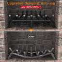 Mr IRONSTONE Fireplace Grate 30 inch Solid Steel Heavy Duty Firewood Log Burning Rack Fire Grates for Outdoor Kindling Tools Pit Indoor Fireplace Log Holder Wrought Iron Wood Stove