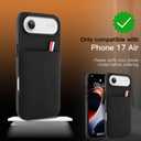 PIGLULOO for iPhone Air Case with Card Holder - Black