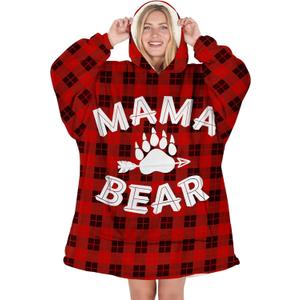 Warmstorey Wearable Blanket Hoodie For Mom Wife Best Ever Hoodie - Mothers Day Gift From Husband Daughter Son Birthday (Mama Bear)