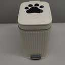 Kopuncare Dog Poop Trash Can Outside, 5L/1.3 Gal Pet Poop Bucket with Lid, Foot Pedal, Dog Waste Container with 40 Bags, Lid Soft Close for Pet, White