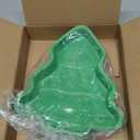 Zopeal 12 Pieces Christmas Tree Mitten Sock Shaped Plates, 3D Food Reusable Snack Tray, Cookies, Chips, Candy Dip Dessert Plates for Christmas Party Supplies Decorations Platter (Tree)