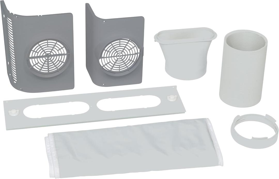 GE Dual Hose Kit for Portable Air Conditioner, Convert Single Hose Portable AC Unit to Dual Hose for Faster Cooling, Easy Install, Compatible With Select GE Models, RAP02, Grey
