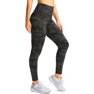 SANTINY Women's Fleece Lined Winter Leggings Water Resistant High Waisted Thermal Hiking Running Warm Pants Women Pockets (S)