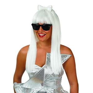 fun shack Long Blonde Costume Wig, Celebrity White Long Wig With Bangs, Straight White Wig, Blonde Hair Wig