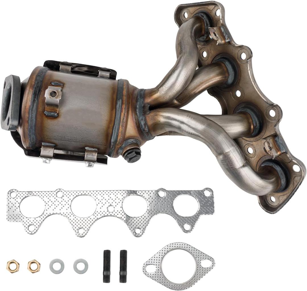 KAC Catalytic Converter for 2012-2019 Soul 1.6L, 2011-2019 Accent, 2012-2019 Rio, 2012-2017 Veloster 1.6L Catalytic Converters Kit Direct-Fit Automotive Replacement OEM#674891 (EPA Compliant)