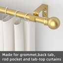 GXOACKJ Curtain Rods for windows 28-78 inch, 5/8 inch Decorative Gold Splicing Heavy Duty Metal Curtain Rod set with Brackets