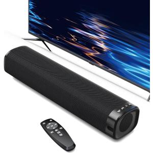 Sound Bar  50W, Sound Bar for Smart TV, Sound Bar with Bluetooth 5.0, Optical/AUX Connectivity, Remote Control, Wall-Mountable Home Theater Audio, Compatible with TV, PC, and Phone (Gray)