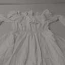 Womens Renaissance Costume Dress Medieval Long Sleeved Outfit Gown Irish Over Victorian Vintage Halloween XL White