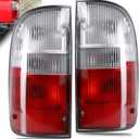 Tail Light Compatible With 1995-2000 Toyota Tacoma Rear Light Taillights Pair Left and Right Driver and Passenge Side Replace TO2801116 TO2800116 8155004030 8156004030 (Red/Clear Lens)