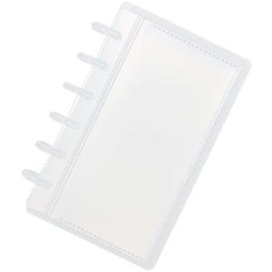 XiowDow Discbound Photo Card Album with Frosted PP Cover 20 Sheets Clear PP Sleeves 6 Discs Bound Organizer Storage Book for Cash Money Stickers Photos Cards (6 Rings 1 Pocket)