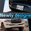 100% Carbon Fiber License Plate Frame,New Full Carbon Fiber snap-on 4 Hole License Plate Frame,unobstructed View,with Screw Caps, Anti-Vibration Pads