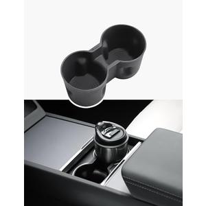 TPARTS Silicone Center Console Cup Holder Insert for Tesla Model 3 Highland 2024-2026 Anti-Slip Dust & Water Proof Noise Free Precise Fitment & Easy Installation(Standard/Premium/Performance)