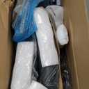 Office Desk Chair, Ergonomic Computer Chair with Padded Flip-Up Arms and Adjustable Lumbar Support, PU Leather Executive Chair with Tilt Lock and 360 Swivel Rolling Wheels for Work, Study (Black)