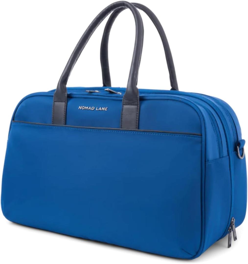 Nomad Lane The Bento Bag V4 Carry-On Luggage Duffel Bag, Durable & Lightweight Suitcase. Personal Item Weekender Overnight Travel Bag for Men & Women, Aegean Blue