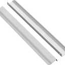 Ravinte 25 Pack Finger Pulls for Cabinets - 320mm/12.5in Hole Center Tab Handle Silver Edge Pulls - Concealed Handles for Kitchen Drawer - 400mm/15.75in Length