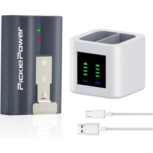 Replacement for Ring Doorbell Battery with Charger Station, 6040mAh Rechargeable Ring Batteries Compatible with Ring-Doorbell 2/3/4/3plus, Stick Up Cam and Spotlight Cam Camera Indoor Outdoor