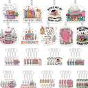 Book Lovers Gifts Bookish keychain Book Club Gifts Acrylic Keychains for Librarian Bookworm Group Club Reading Party Favors