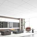 PVC Ceiling Panels 24x48 in, 10 Pcs, 80 Sq.Ft, White Smooth