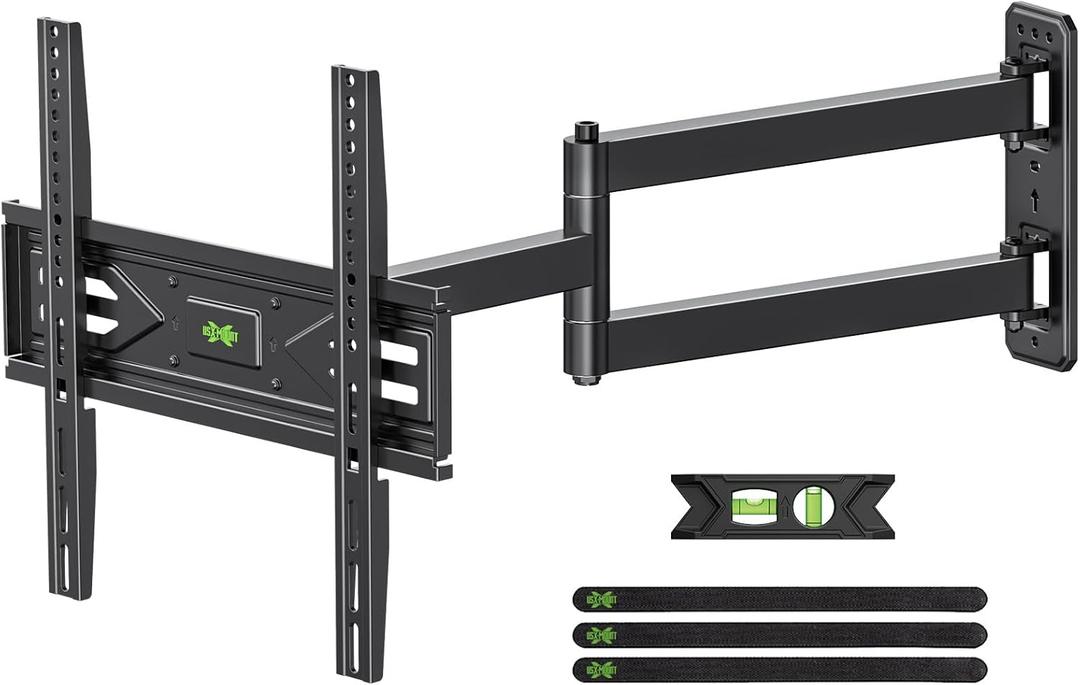 USX MOUNT Corner TV Wall Mount with 31.22" Long Arm for 26-65 Inch TVs up to 80 lbs, Full Motion TV Wall Mount Bracket with Swivel and Tilt, Max VESA 400x400mm fit Most 32 40 42 43 50 55 60 65 TVs