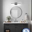 VOLISUN Modern Bathroom Vanity Light 24 inch, 24W Dimmable 5CCT Led Bathroom Light Fixture Over Mirror, Black Bar Vanity Light for Bathrooms Mirror Cabinets Bedroom-ETL Certificated