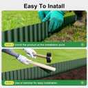 Land Guard Corrugated Metal Garden Edging, 12"50Ft Steel Landscape Edging, Corrugated Metal Yard Edging Borders, Steel Edging for Landscaping, Garden Fence, Lawn, Flower Bed (Olive-Green)