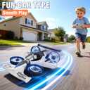 MSKOLER Remote Control Airplane for Kids, 2 Type of Remote Control Car or RC Plane, Indoor Outdoor Foam Plane with Railcar Race, Tricks, Birthday Airplane Gift Toys for Boys Girls Adults 8-12 Year Old