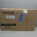 VASAGLE Nightstand with Charging Station, 2 AC Outlets and 2 USB Ports, Bedside Table, Side Table with 3 Drawers, Modern Style, 13.8 x 15.7 x 23.2 Inches, Cloud White ULET631W16